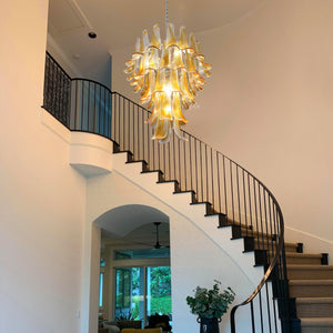 Murano Chandelier – 52 petals – Amber - Zonesus