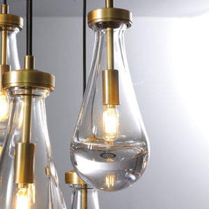 Raindrop Round Chandelier 18" - Zonesus