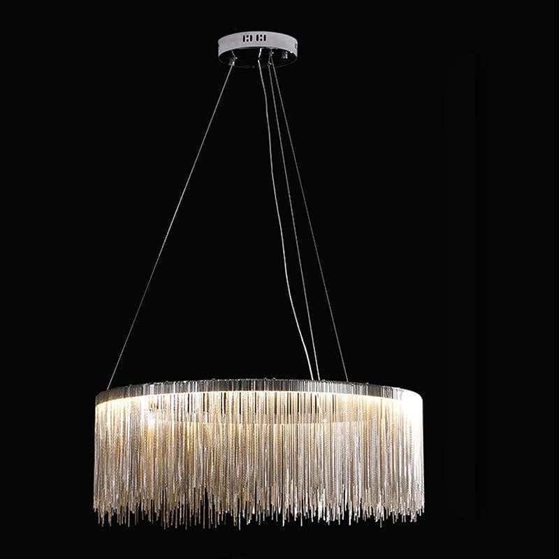 Alisa Luxury Round Chain Tassel Chandelier - Zonesus
