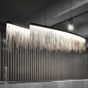Alisa Luxury Length Chain Tassel Chandelier - Zonesus