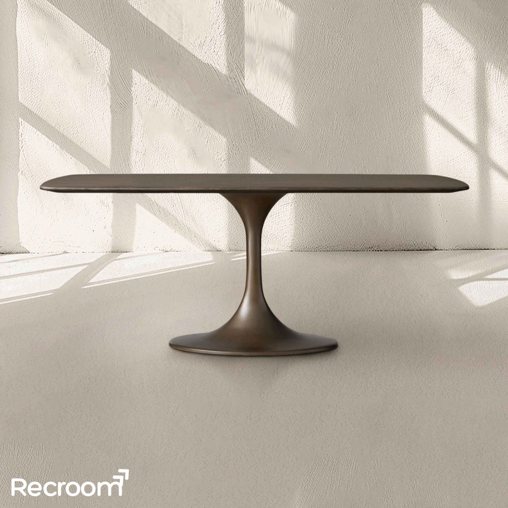 San Germani Wood Dining Table with Launette Base - Zonesus