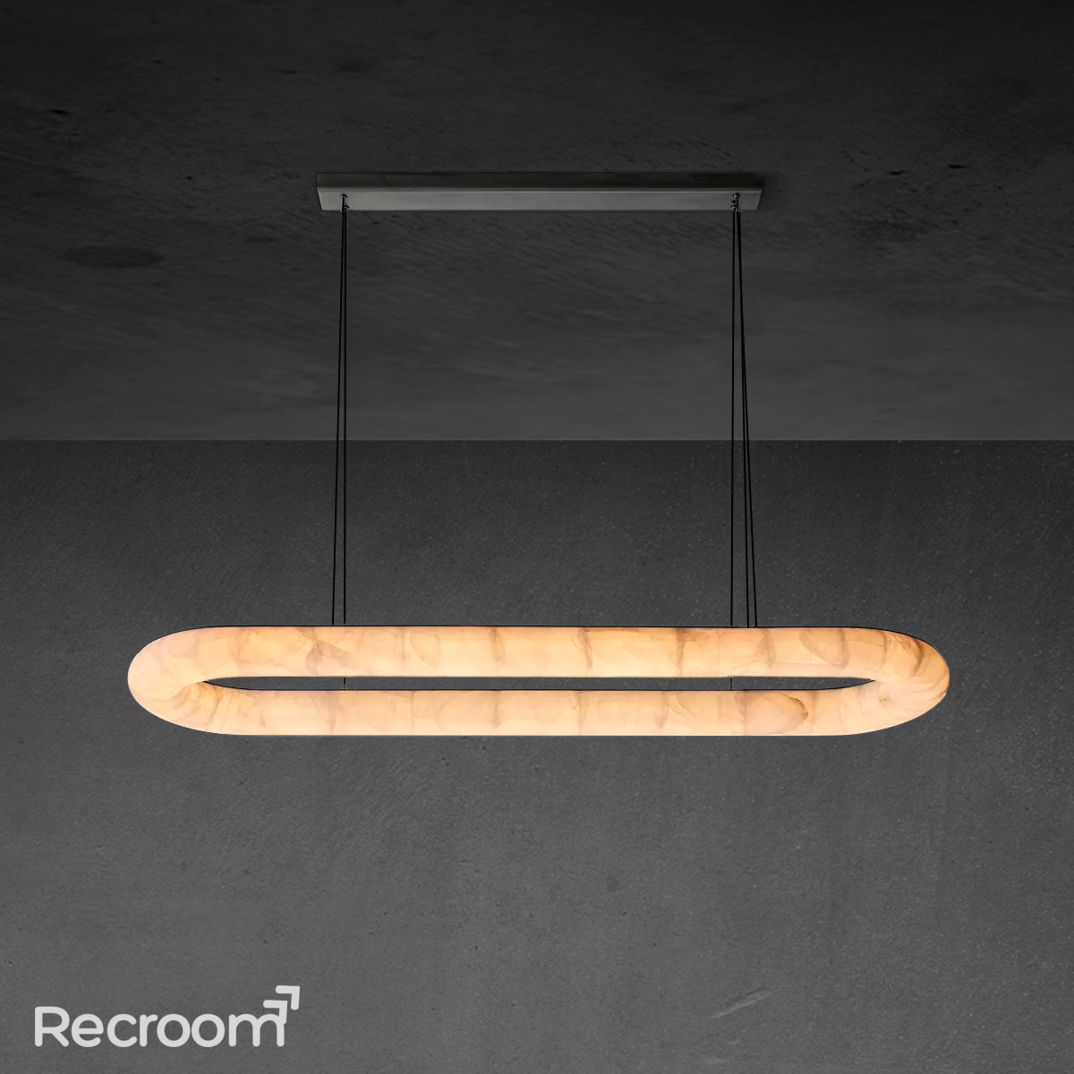 Rivager Lisse Oval Chandelier 74" - Zonesus
