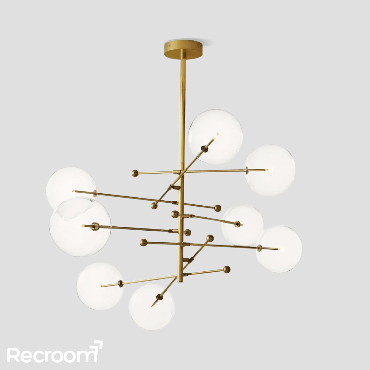 Glass Global Pendant Chandelier 79'' - Zonesus
