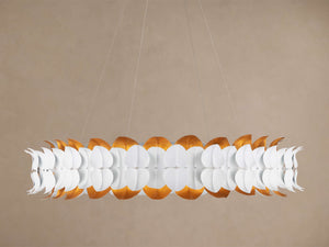 Darlana Hand sculpted Leaves Chandelier 39''D - Zonesus