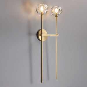 Boulew Crystal Glass Grand Double Sconce 12" - Zonesus