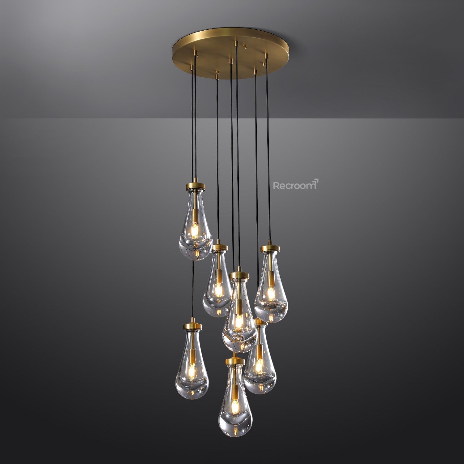 Raindrop Round Chandelier 18" - Zonesus
