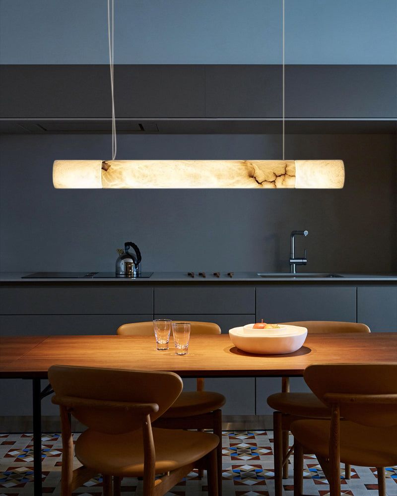 Minimalist Long Cord Ceiling Pendant Alabaster Lighting | 120/150cm Length