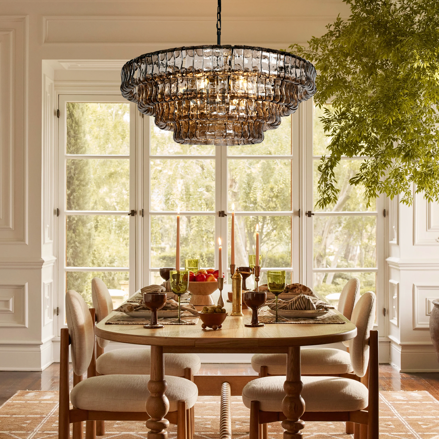 Ghiaccio Round Chandelier36" 48" 60" - Zonesus