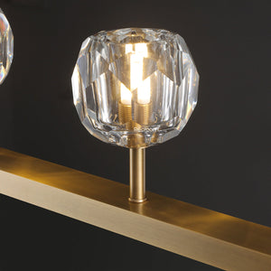 Boulew Crystal Glass Linear Chandelier 60" - Zonesus