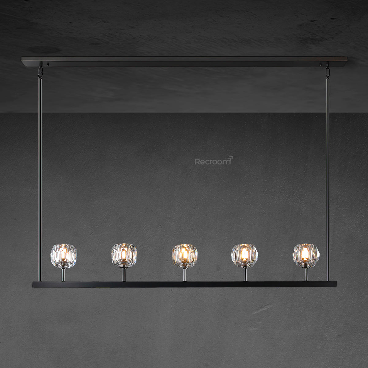 Boulew Crystal Linear Chandelier 48" - Zonesus