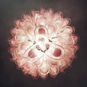 Murano Chandelier – 52 petals – Pink - Zonesus