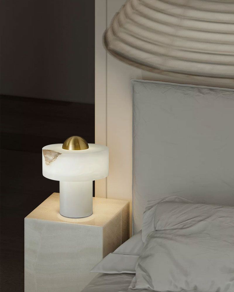 Natural Radiance Stone LED Alabaster Cosy Table Lamp for bedroom nightstands