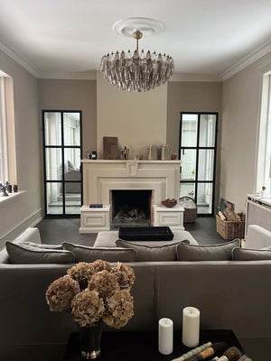 Murano Chandelier – Poliedri – 185 glass – White Alabaster - Zonesus