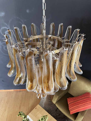 Murano Chandelier – 52 petals – Amber - Zonesus