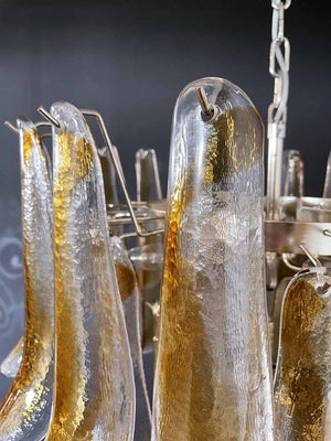 Murano Chandelier – 52 petals – Amber - Zonesus