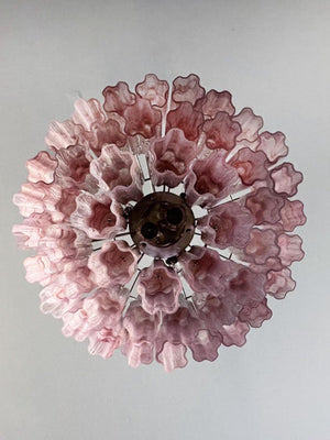 Murano Chandelier – 48 tubes – Alabaster Pink - Zonesus