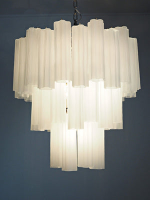 Murano Chandelier – 48 tubes – matte white - Zonesus