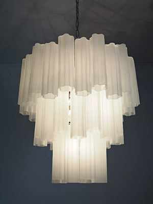 Murano Chandelier – 48 tubes – matte white - Zonesus