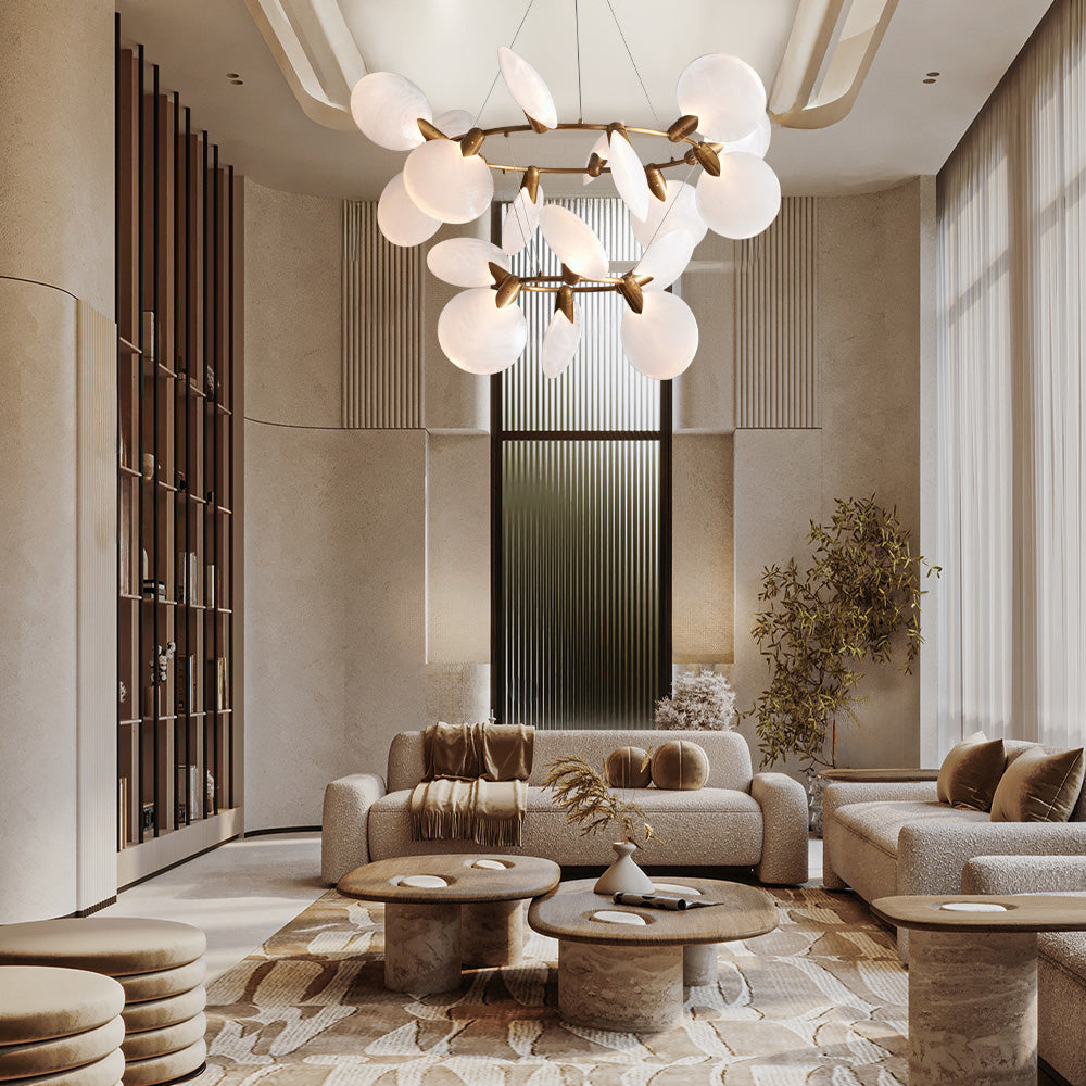 Lyla 2-Tiered Halo Chandelier - Zonesus