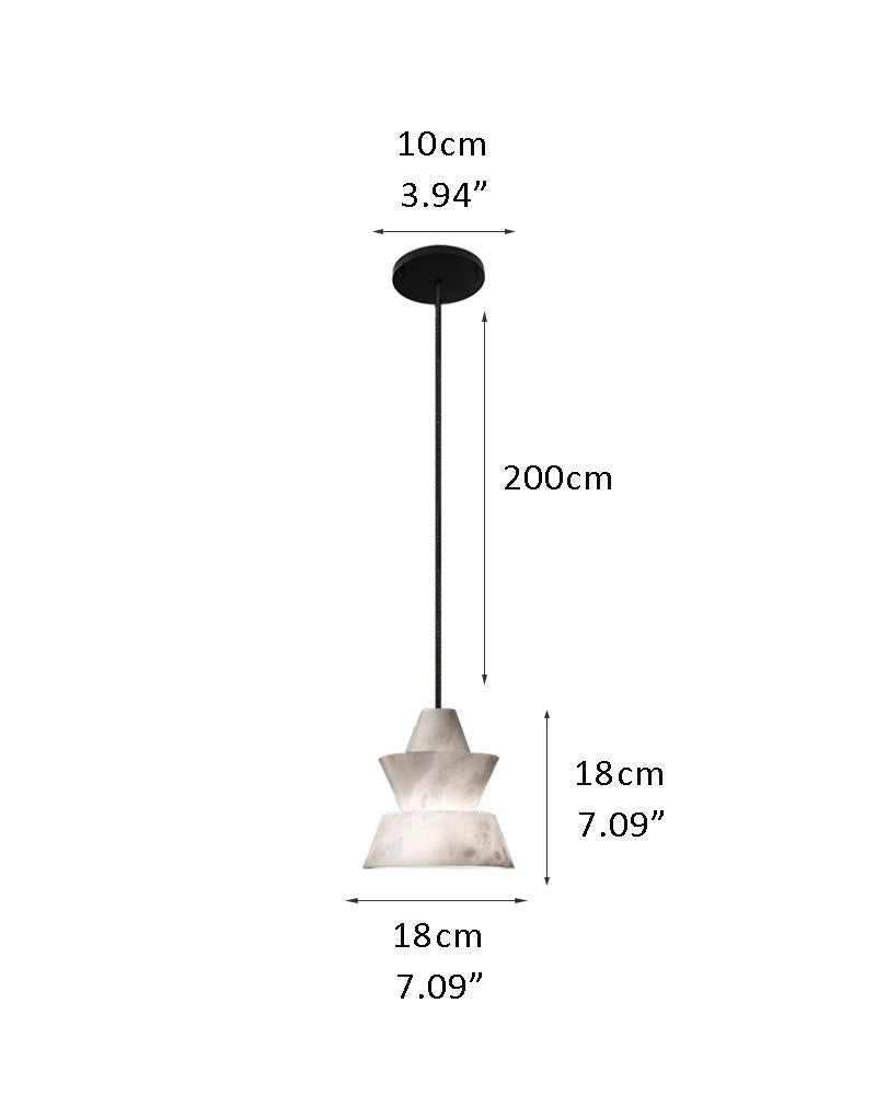 Brianna Alabaster Dining Table Pendant Modern Stacked Conical Pendant Light
