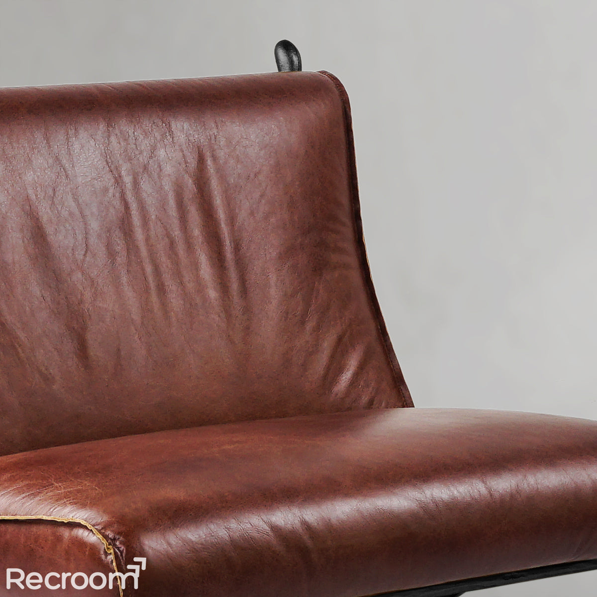 Thaddeo Vintage Leather Lounge Chair - Zonesus