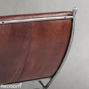 Thaddeo Vintage Leather Lounge Chair - Zonesus