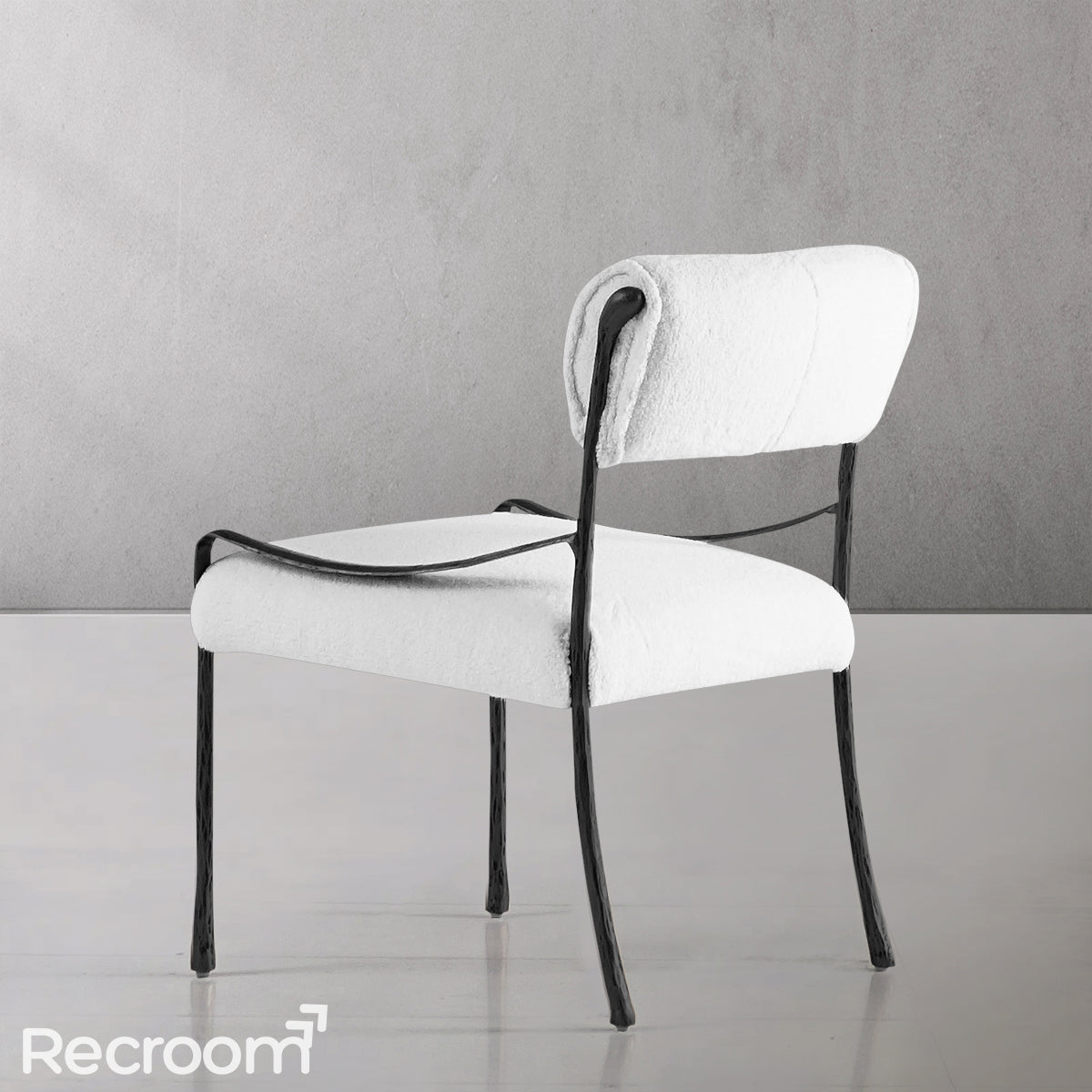 Thaddeo Retro Copper Iron Frame Armless Dining Chair - Zonesus