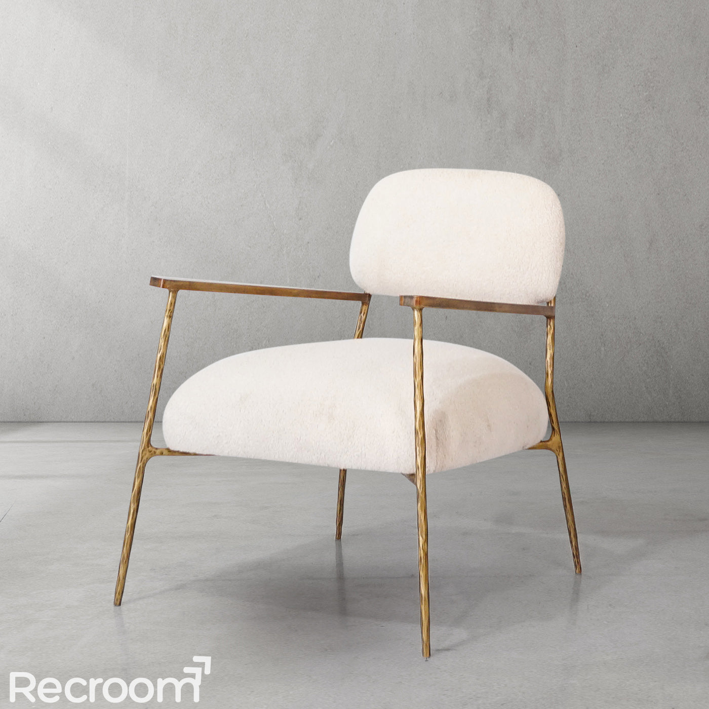 Thaddeo White Pure Wood Handrail Chair - Zonesus