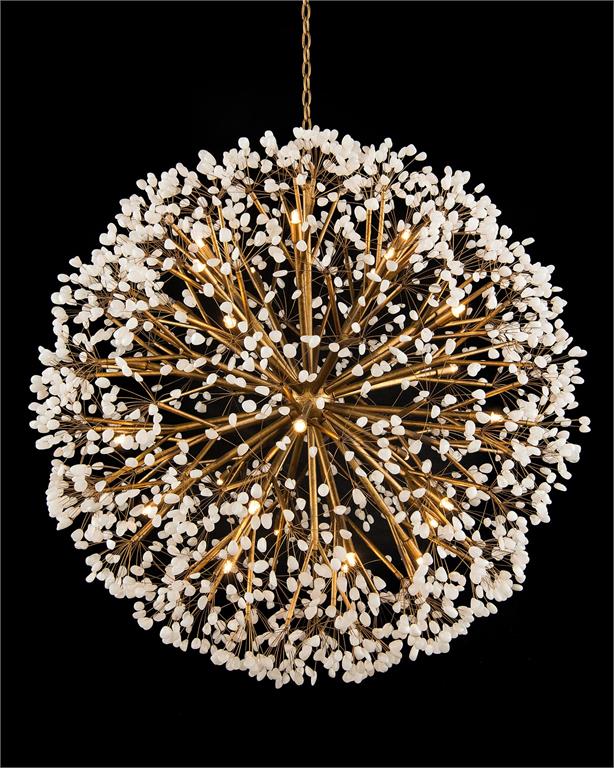 Spherical Thirty-Light Quartz Chandelier 43.5"D - Zonesus