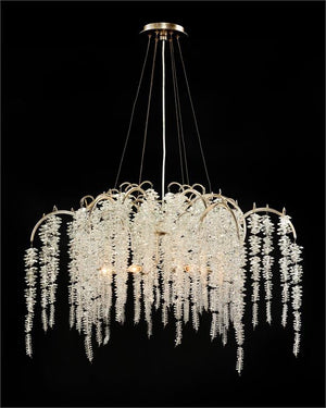Cascading Crystal Six-Light Chandelier - Zonesus
