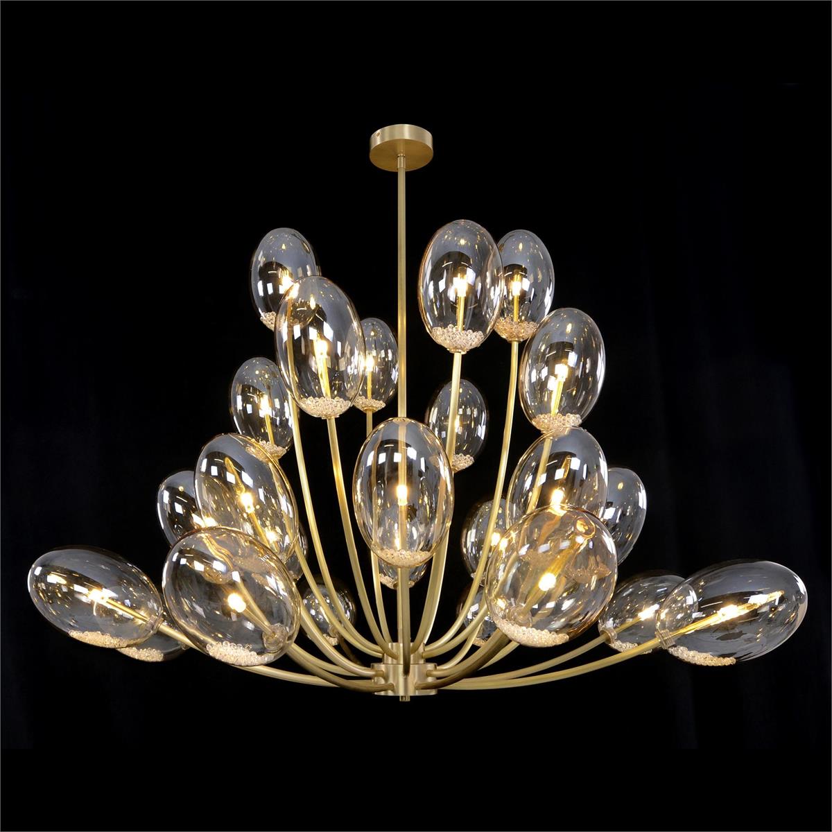 Echo: Glass Globe Twenty-Four-Light Chandelier - Zonesus