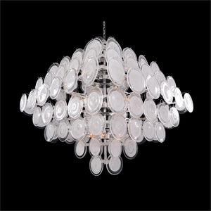 Glass Medallion Eighteen-Light Chandelier - Zonesus