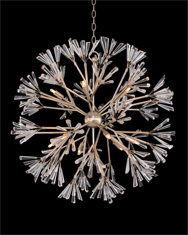 Luna Crystal Wand Branched Twelve-Light Pendant Chandelier - Zonesus