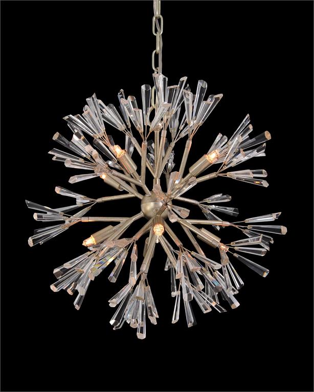 Luna Crystal Wand Branched Eight-Light Pendant Chandelier - Zonesus