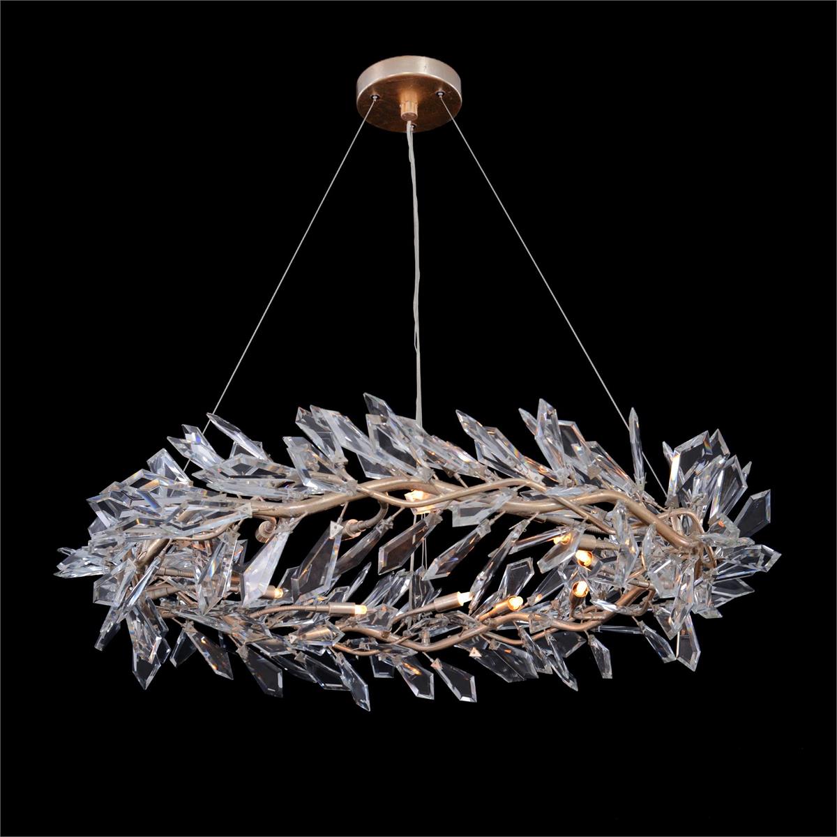 Kotta Twelve-Light Cut-Crystal Pendant Chandelier AJC-9281 - Zonesus