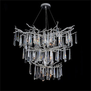 Lucent Twelve-Light Crystal Drop Chandelier - Zonesus
