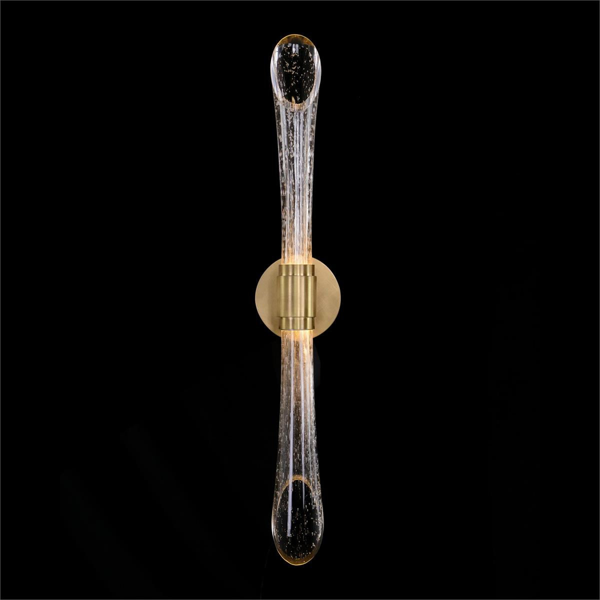 Rhapsody Fluted and Seeded Glass Wall Sconce - Zonesus