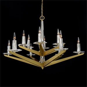 Antares Natural Brass Chandelier 48"D - Zonesus