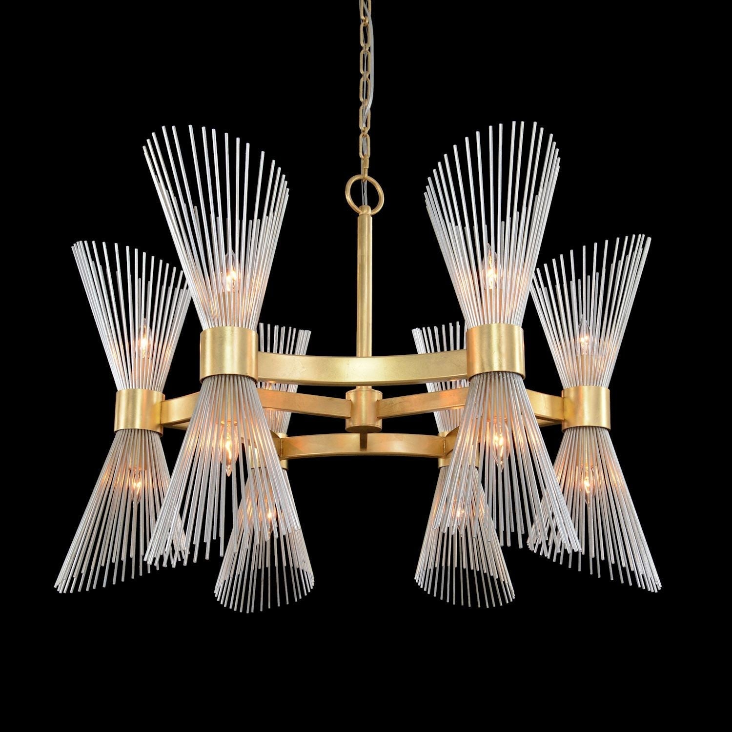 Bonheur Twelve-Light Glass Chandelier - Zonesus