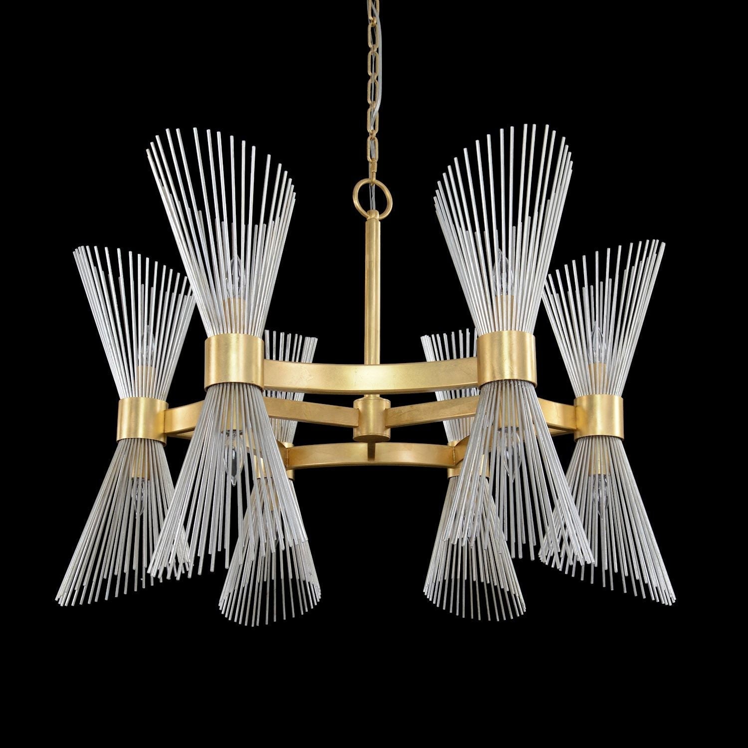 Bonheur Twelve-Light Glass Chandelier - Zonesus