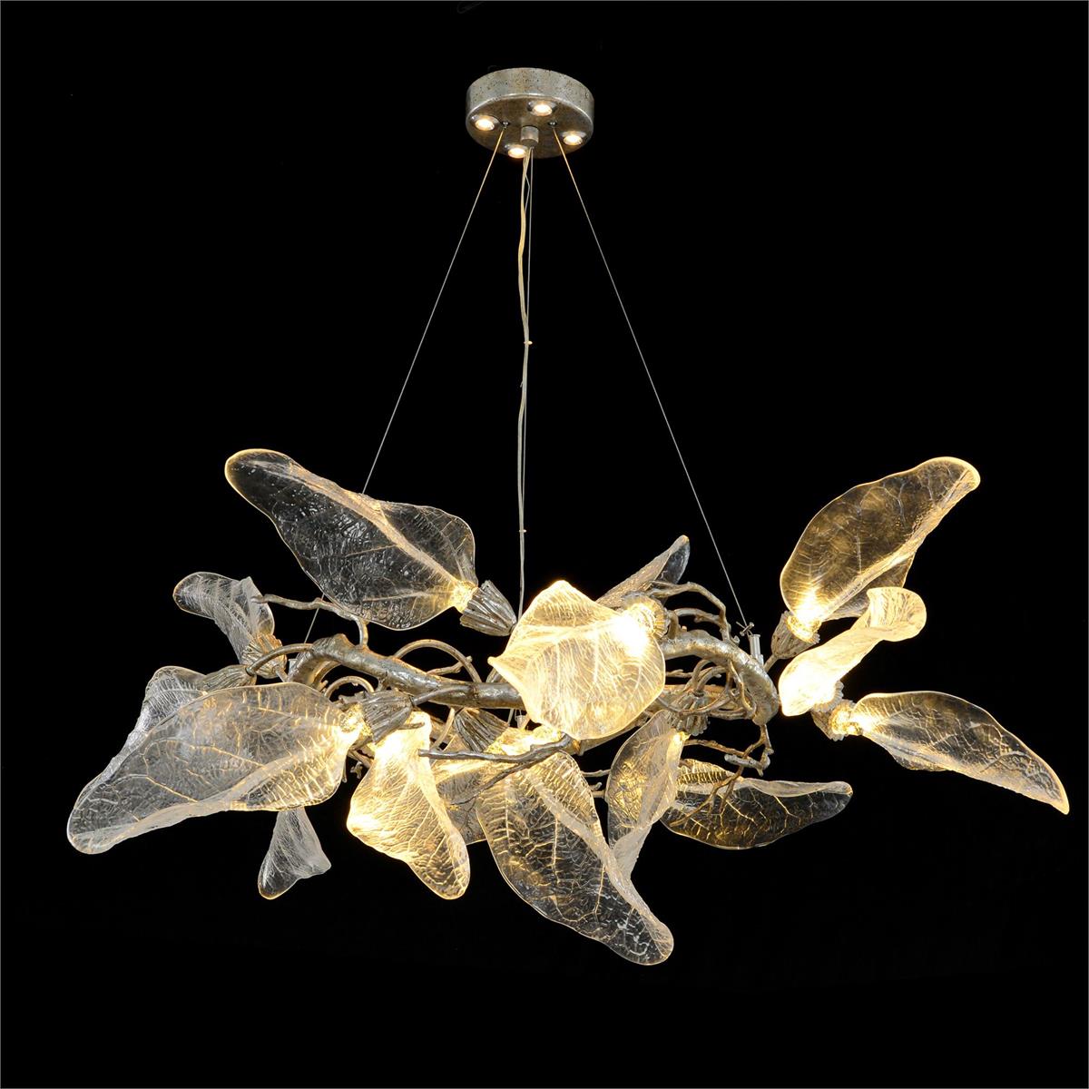 Avalon Glass Twenty-Light Chandelier - Zonesus