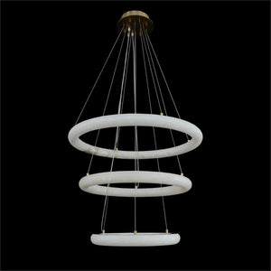 Luca Three-Tier Alabaster Pendant Chandelier - Zonesus