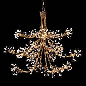 Branch Halogen Crystal Waterfalls Chandelier 50"W - Zonesus