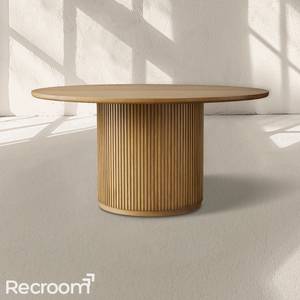 Finn Round Wood Dining Table - Zonesus
