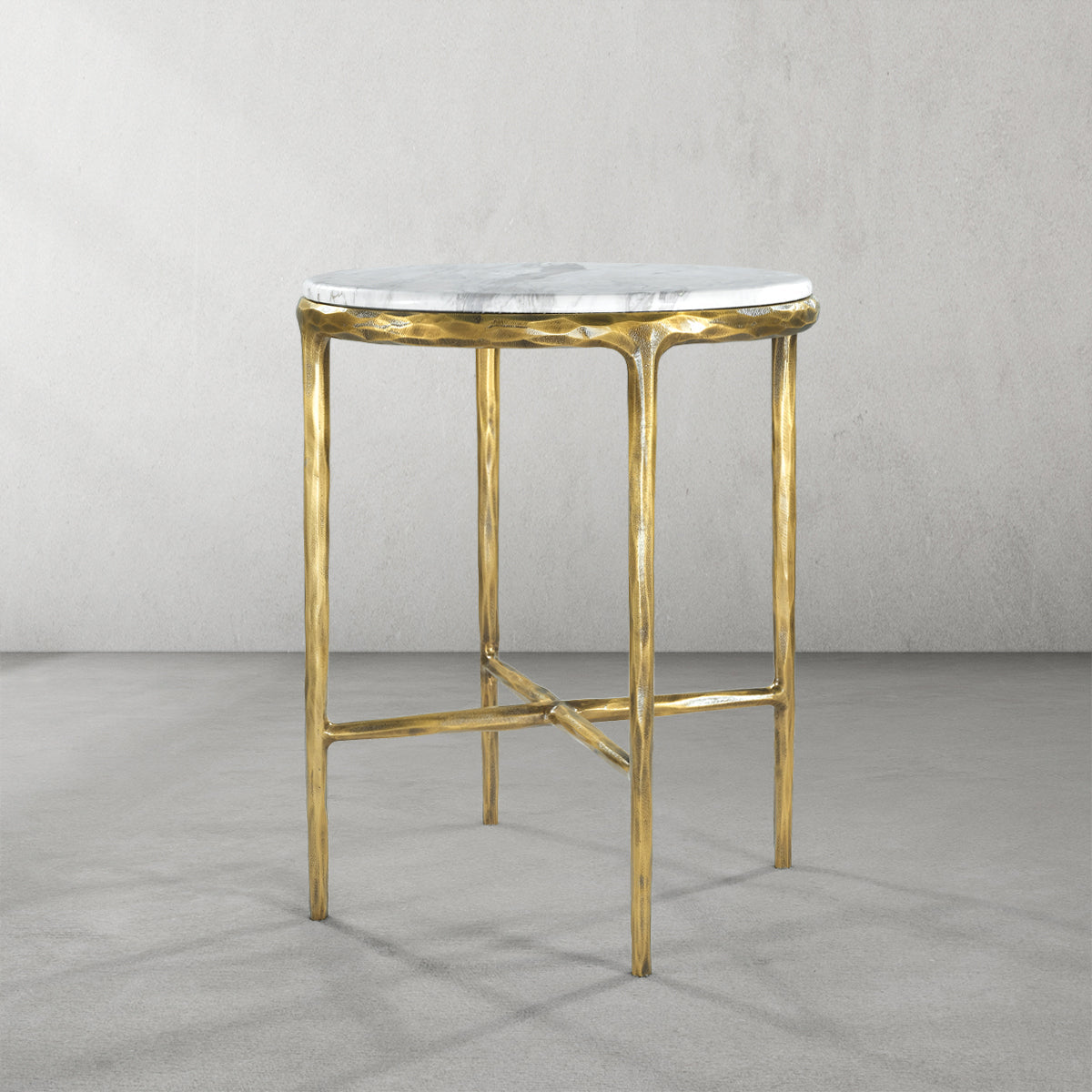 Thaddeo Marble Round Side Table - Zonesus