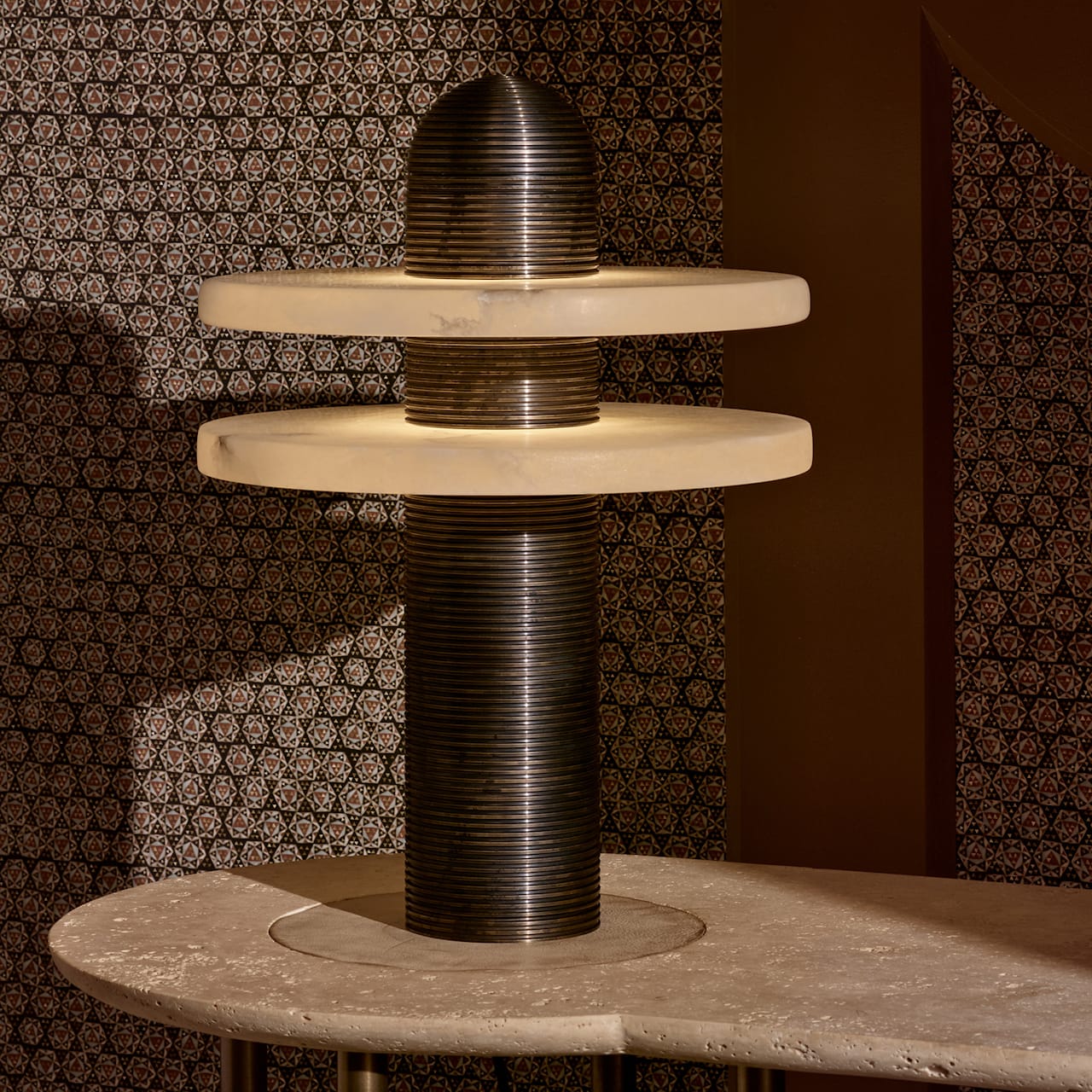 Alabaster Comet Alabaster Table Lamp - Zonesus