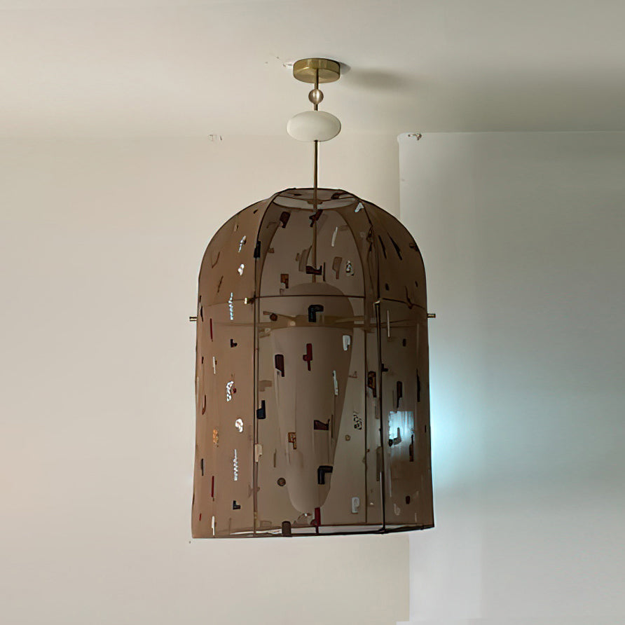 Alabaster Embroidered Pendant Lamp - Zonesus