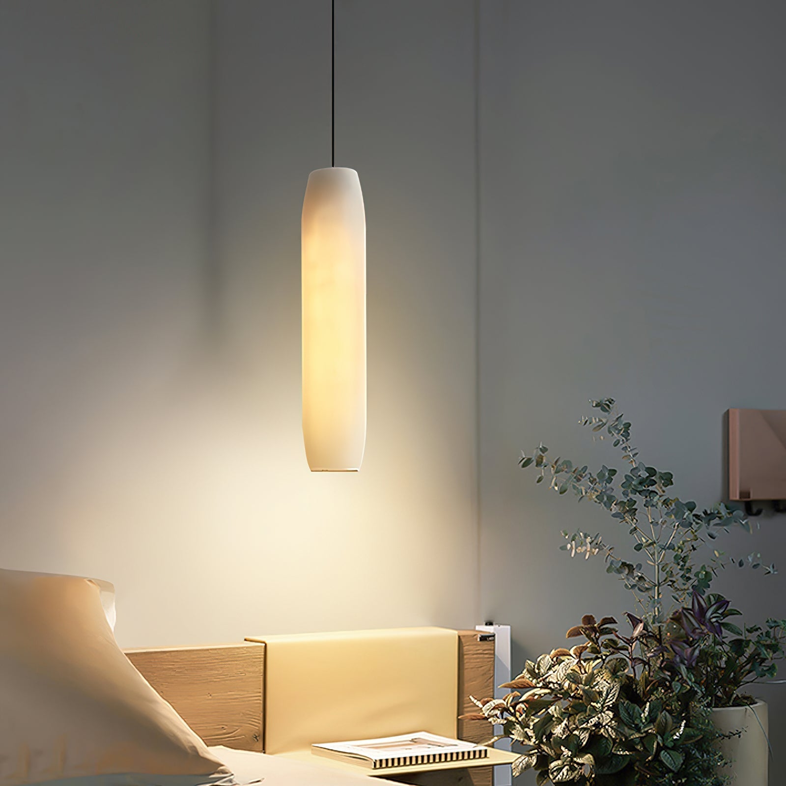 Alabaster Flute Pendant Light - Zonesus