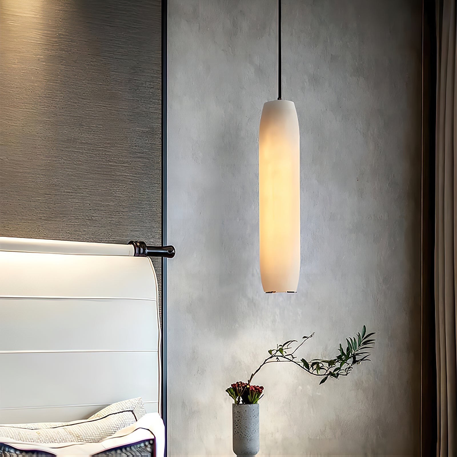 Alabaster Flute Pendant Light - Zonesus