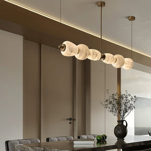 Alabaster Pebble Linear Chandelier - Zonesus